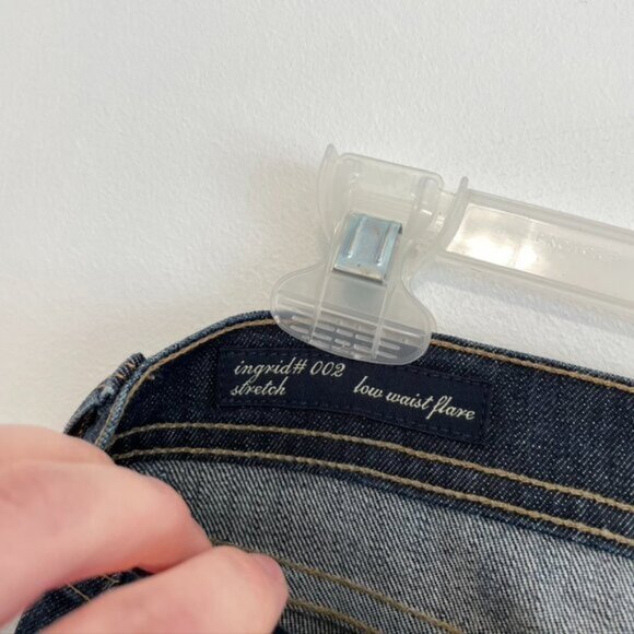 CITIZENS OF HUMANITY COH Ingrid Stretch #002 Low Waist Flare Jean Dark Wash 24 - Picture 6 of 16